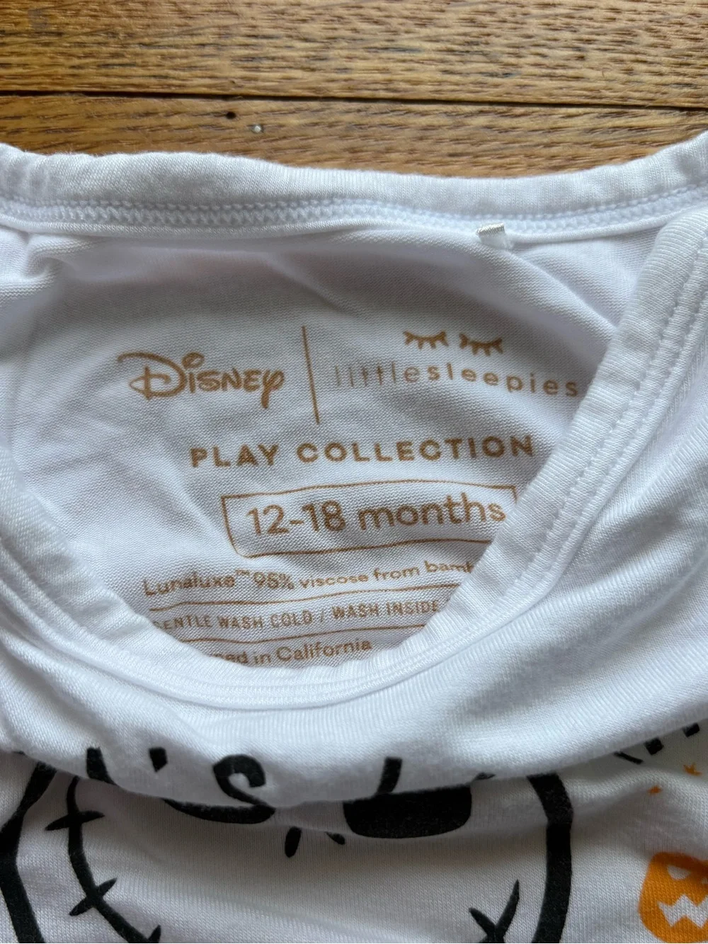 Little Sleepies Nightmare Before Christmas Long Sleeve Bodysuit Size 12-18 Month